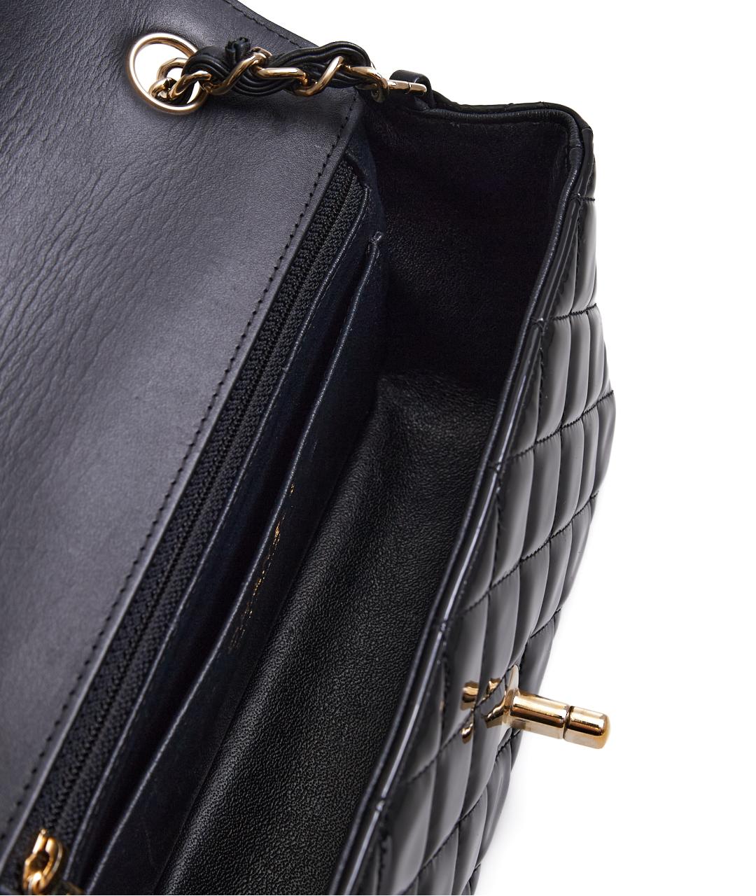 CHANEL Черная кожаная сумка через плечо, фото 5