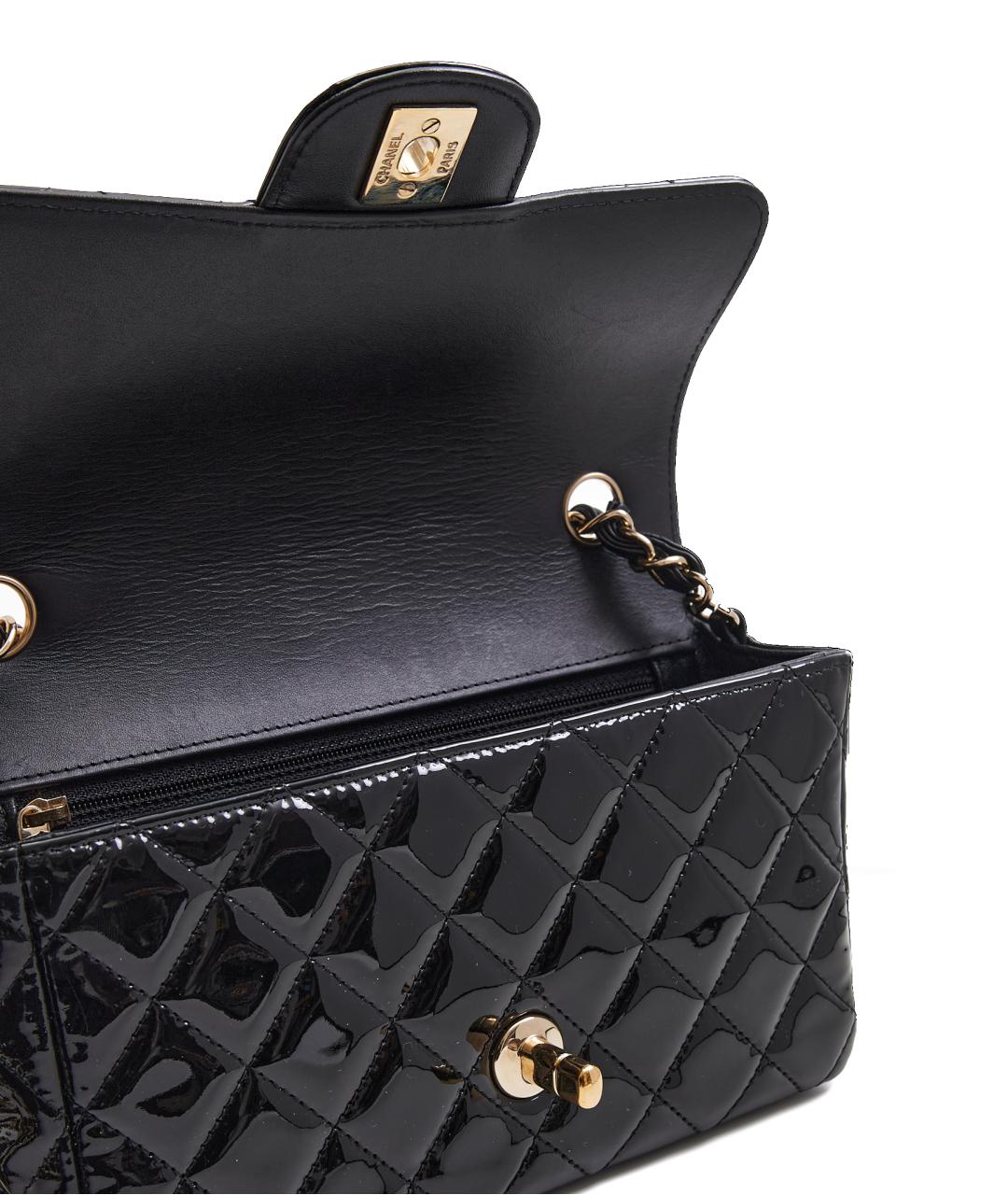 CHANEL Черная кожаная сумка через плечо, фото 6
