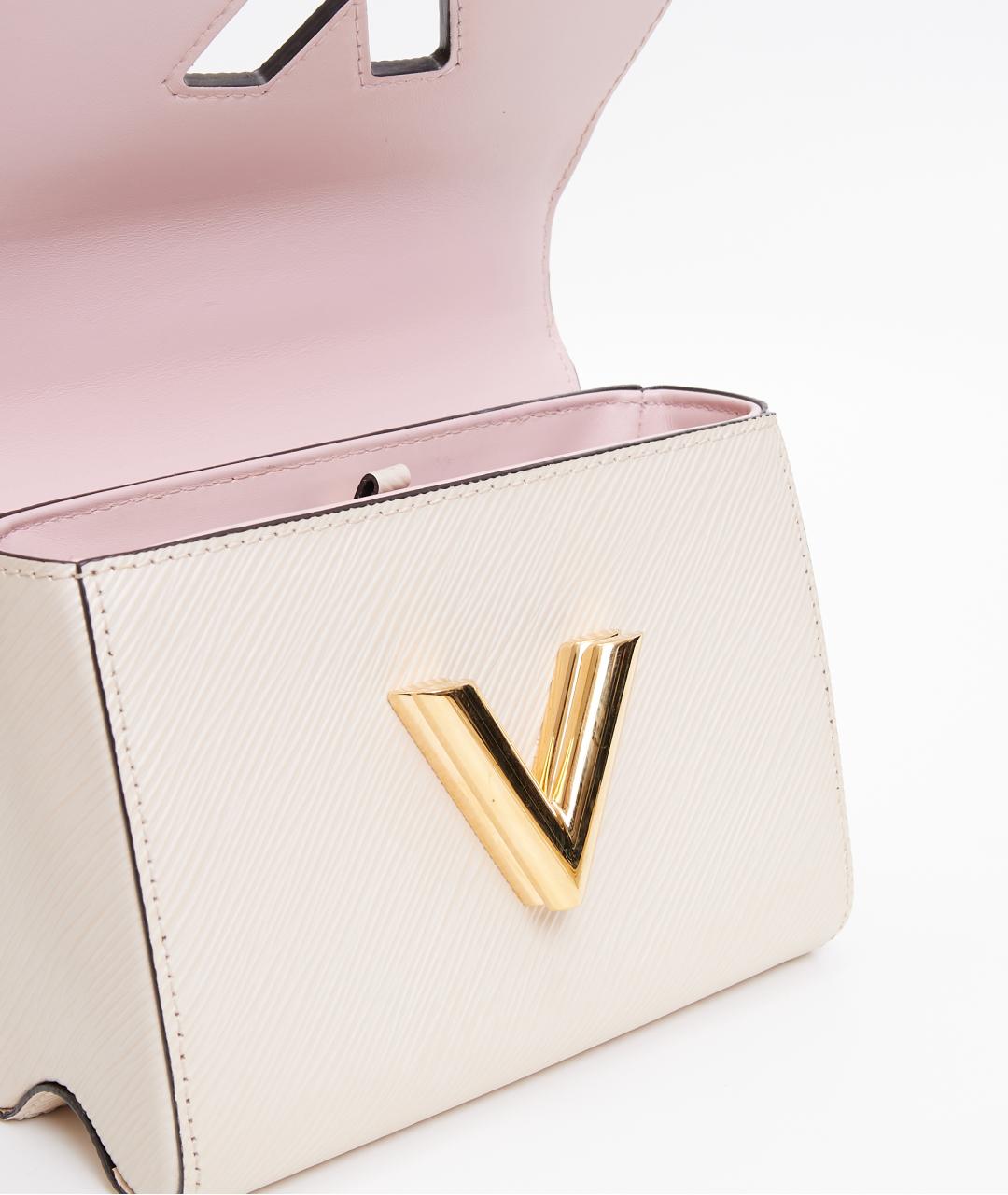 LOUIS VUITTON Бежевая кожаная сумка через плечо, фото 5