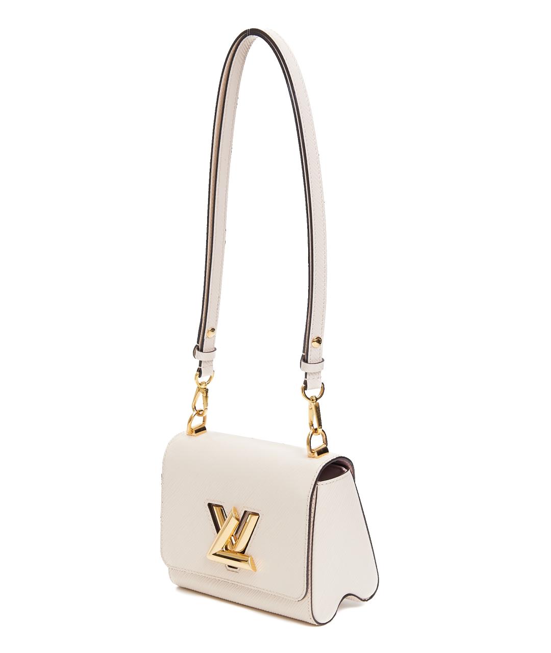 LOUIS VUITTON Бежевая кожаная сумка через плечо, фото 3