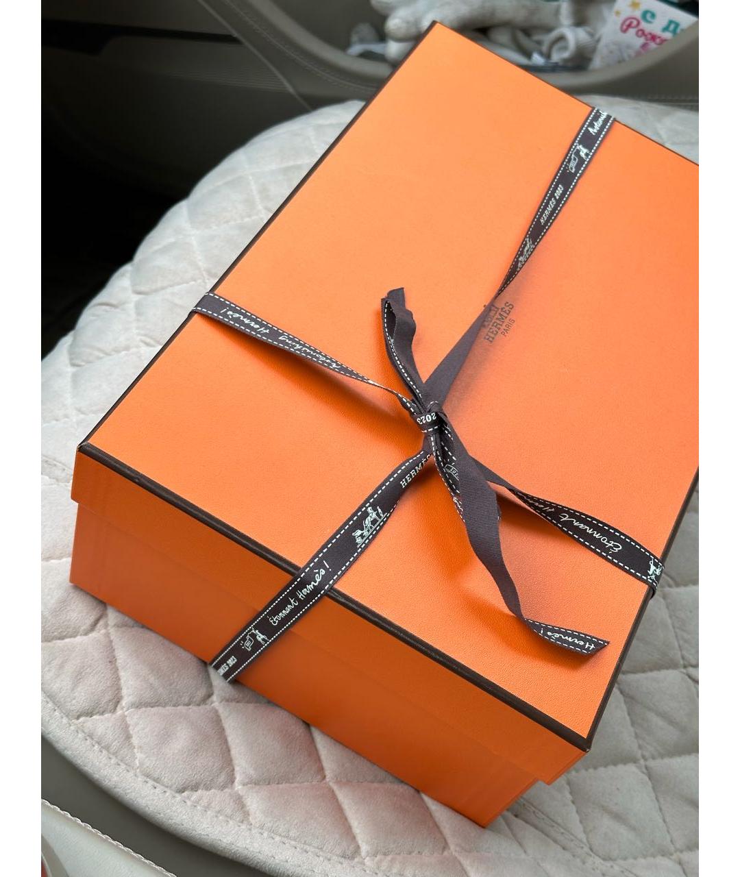 HERMES Черные кожаные сандалии, фото 5