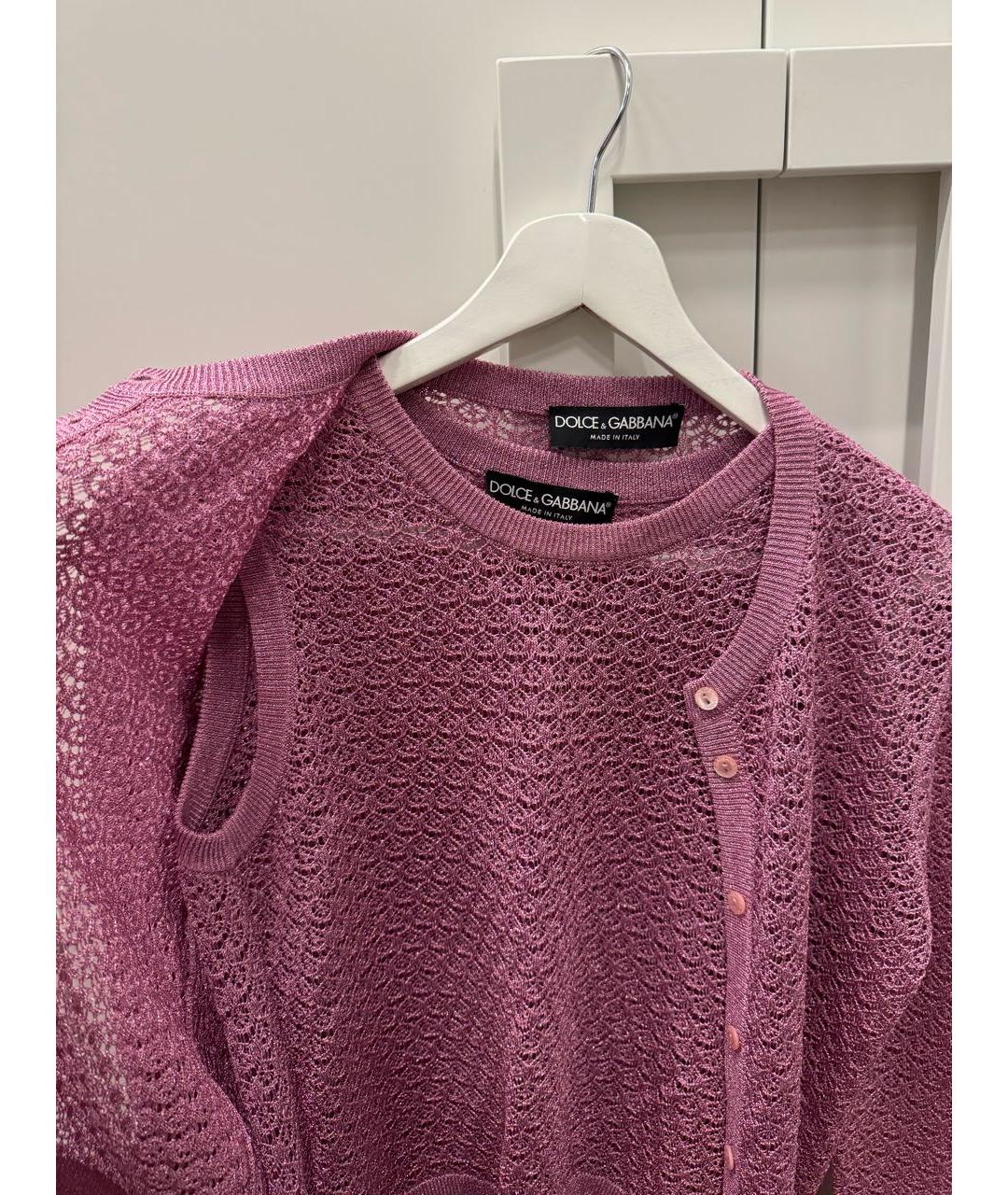 DOLCE&GABBANA Розовый вискозный жакет/пиджак, фото 3