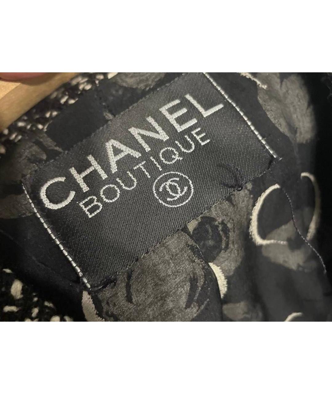 CHANEL Серый твидовый жакет/пиджак, фото 3