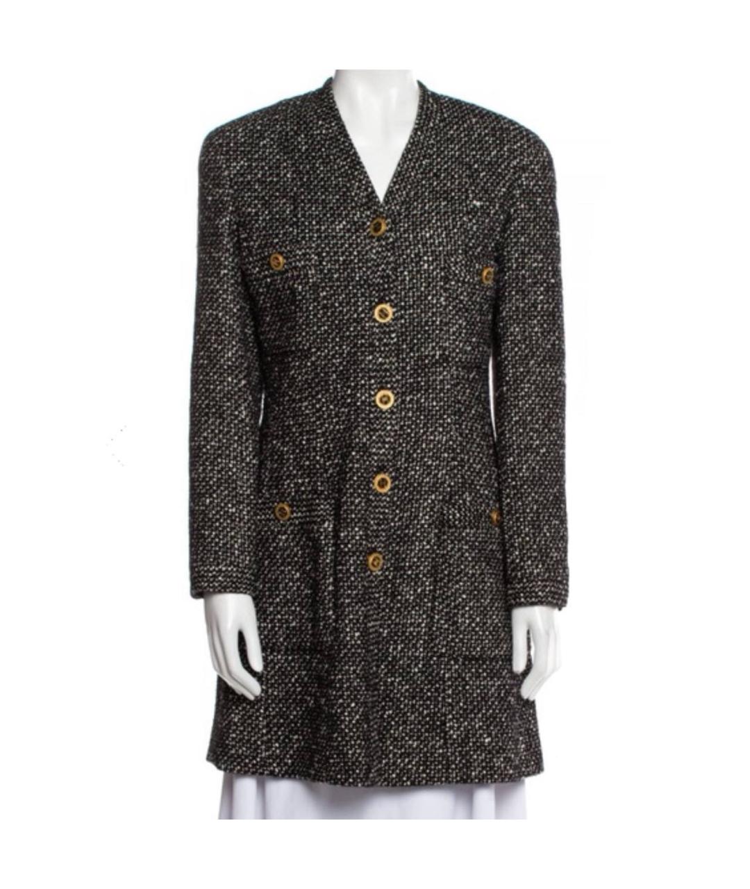 CHANEL Серый твидовый жакет/пиджак, фото 6