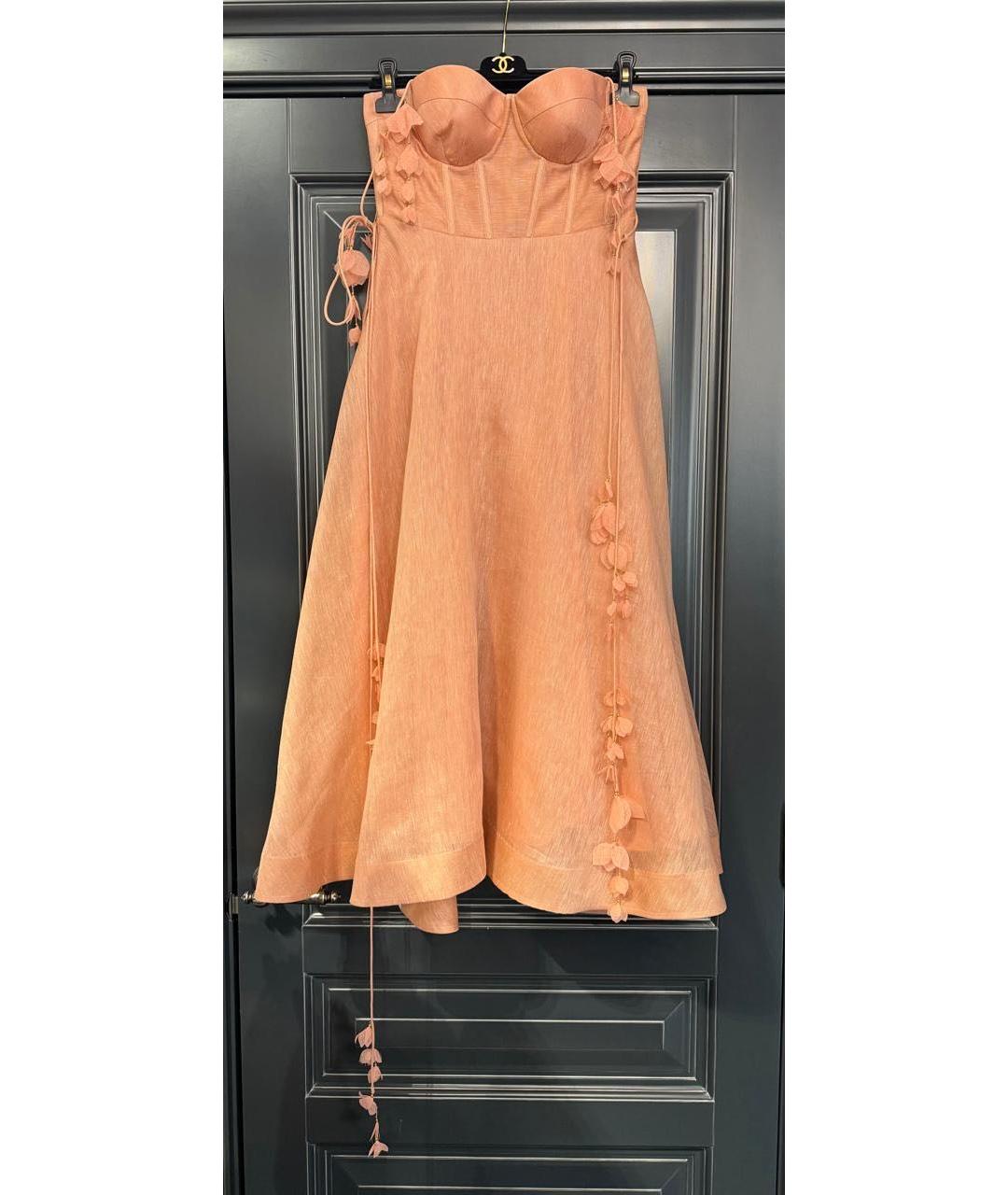 ZIMMERMANN Коралловое коктейльное платье, фото 3