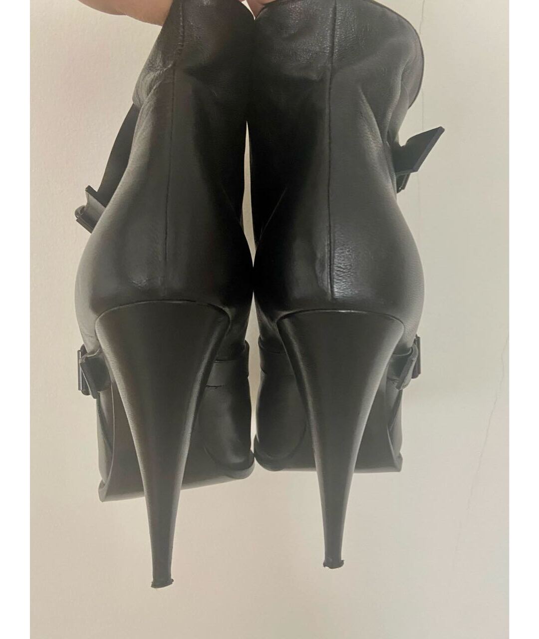 GIVENCHY Черные кожаные босоножки, фото 4