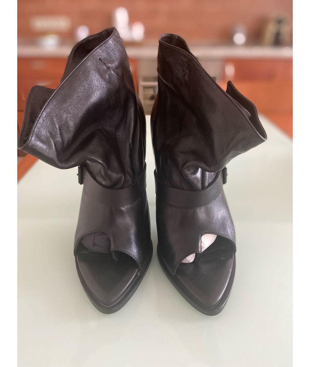 GIVENCHY Черные кожаные босоножки, фото 3