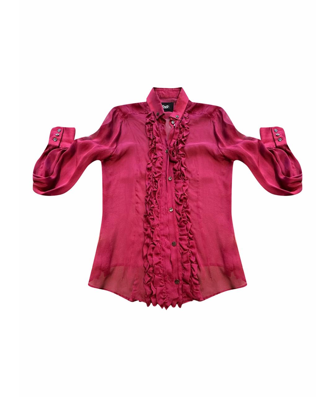 DOLCE&GABBANA Фуксия шелковая блузы, фото 1