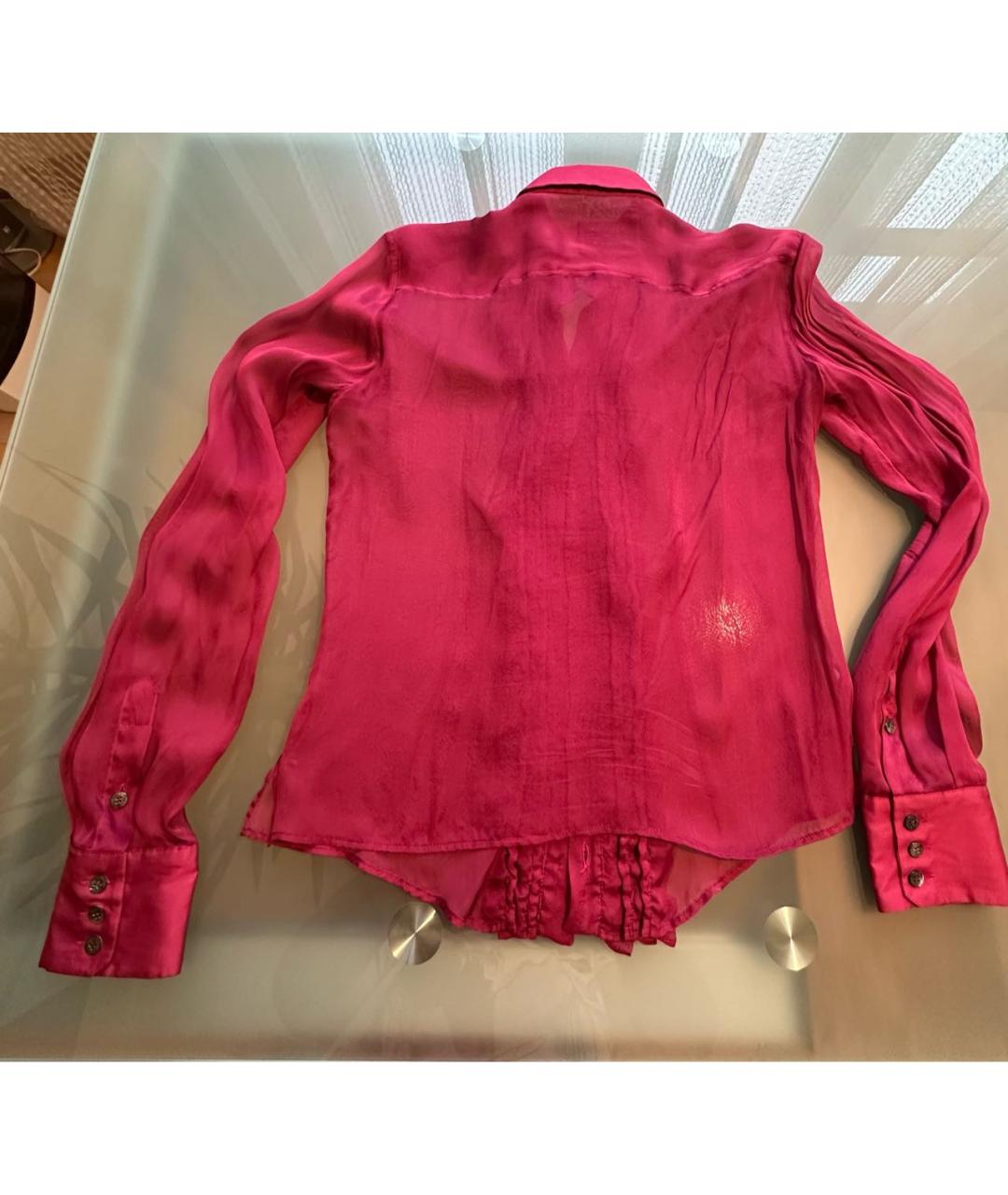 DOLCE&GABBANA Фуксия шелковая блузы, фото 3