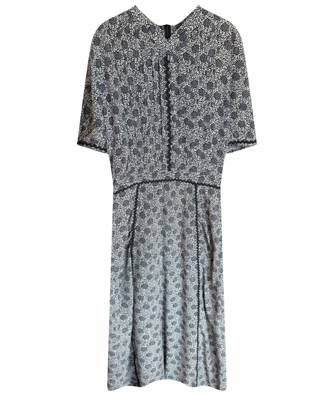 BOTTEGA VENETA Темно-синее атласное повседневное платье, фото 1