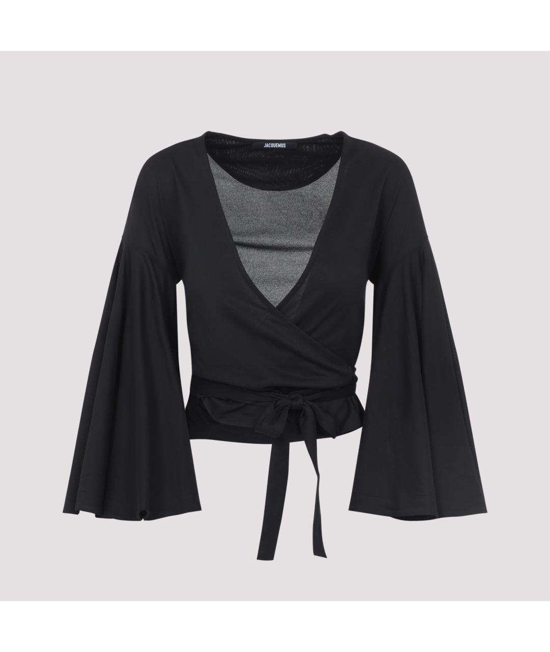 JACQUEMUS Черная полиэстеровая блузы, фото 5