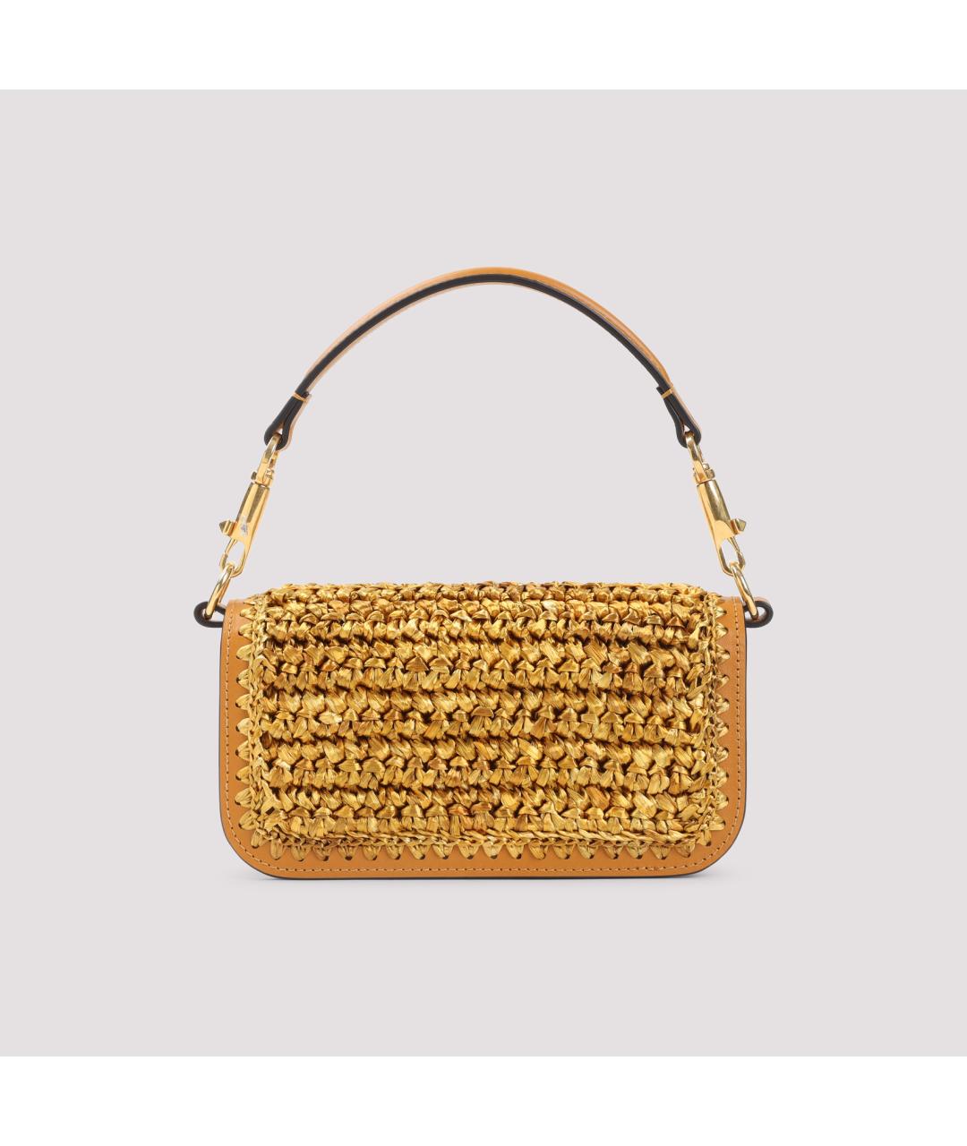 VALENTINO Бежевая кожаная сумка через плечо, фото 3