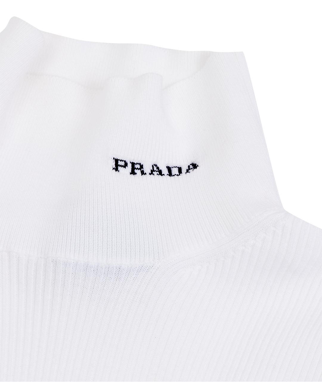 PRADA Белая хлопковая водолазка, фото 13