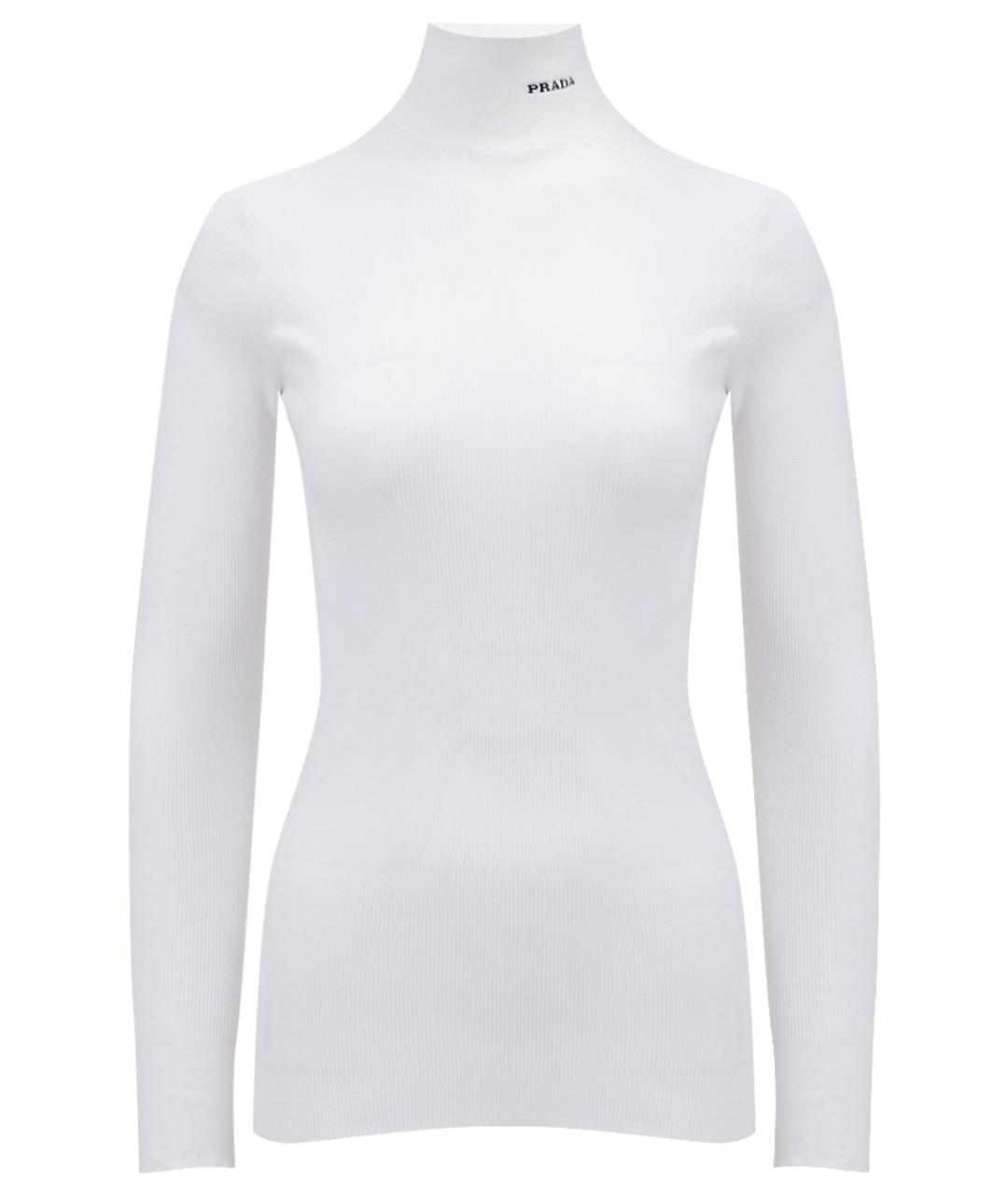 PRADA Белая хлопковая водолазка, фото 1