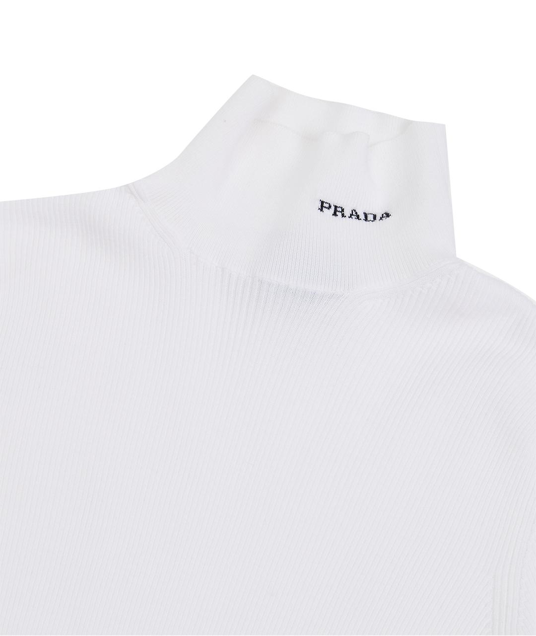 PRADA Белая хлопковая водолазка, фото 14