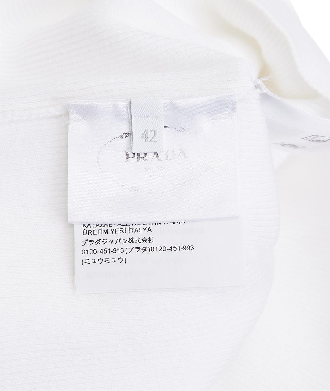 PRADA Белая хлопковая водолазка, фото 10