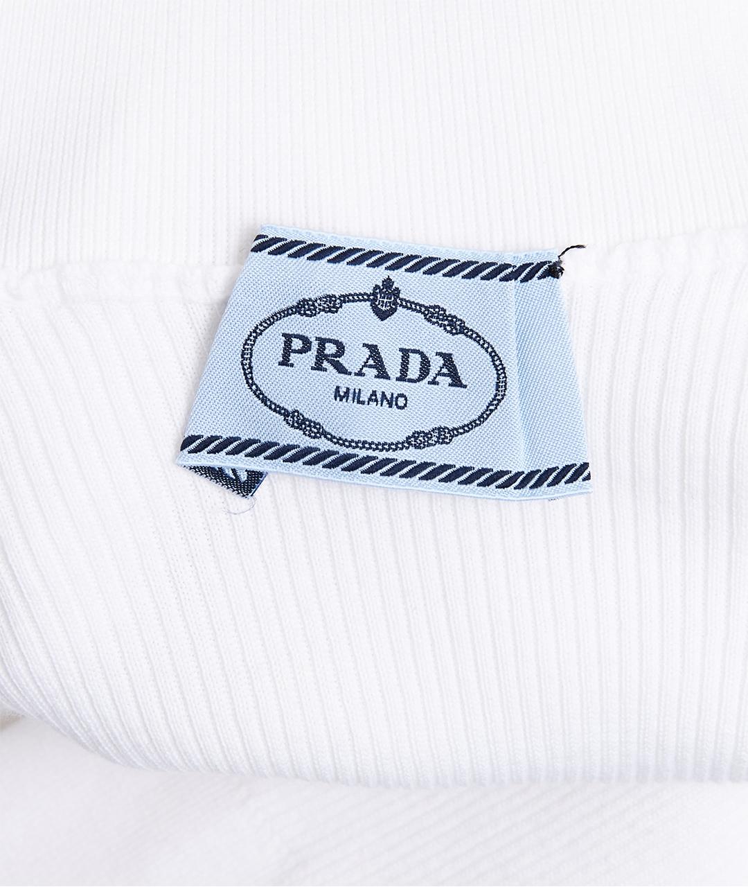 PRADA Белая хлопковая водолазка, фото 12
