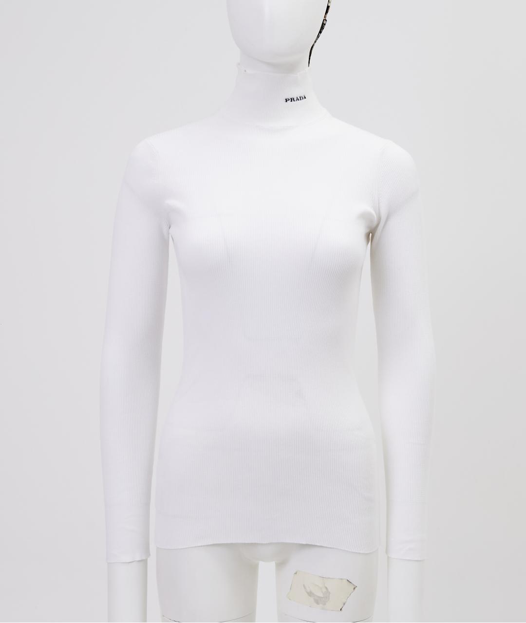 PRADA Белая хлопковая водолазка, фото 8