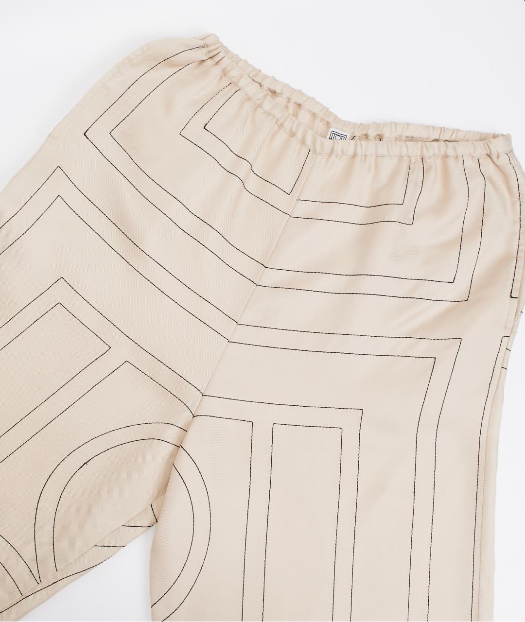 TOTEME Бежевый шелковый костюм с брюками, фото 5