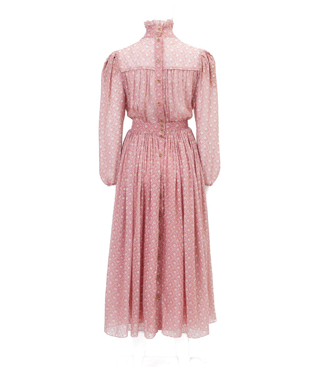 ULYANA SERGEENKO Розовое шелковое повседневное платье, фото 2