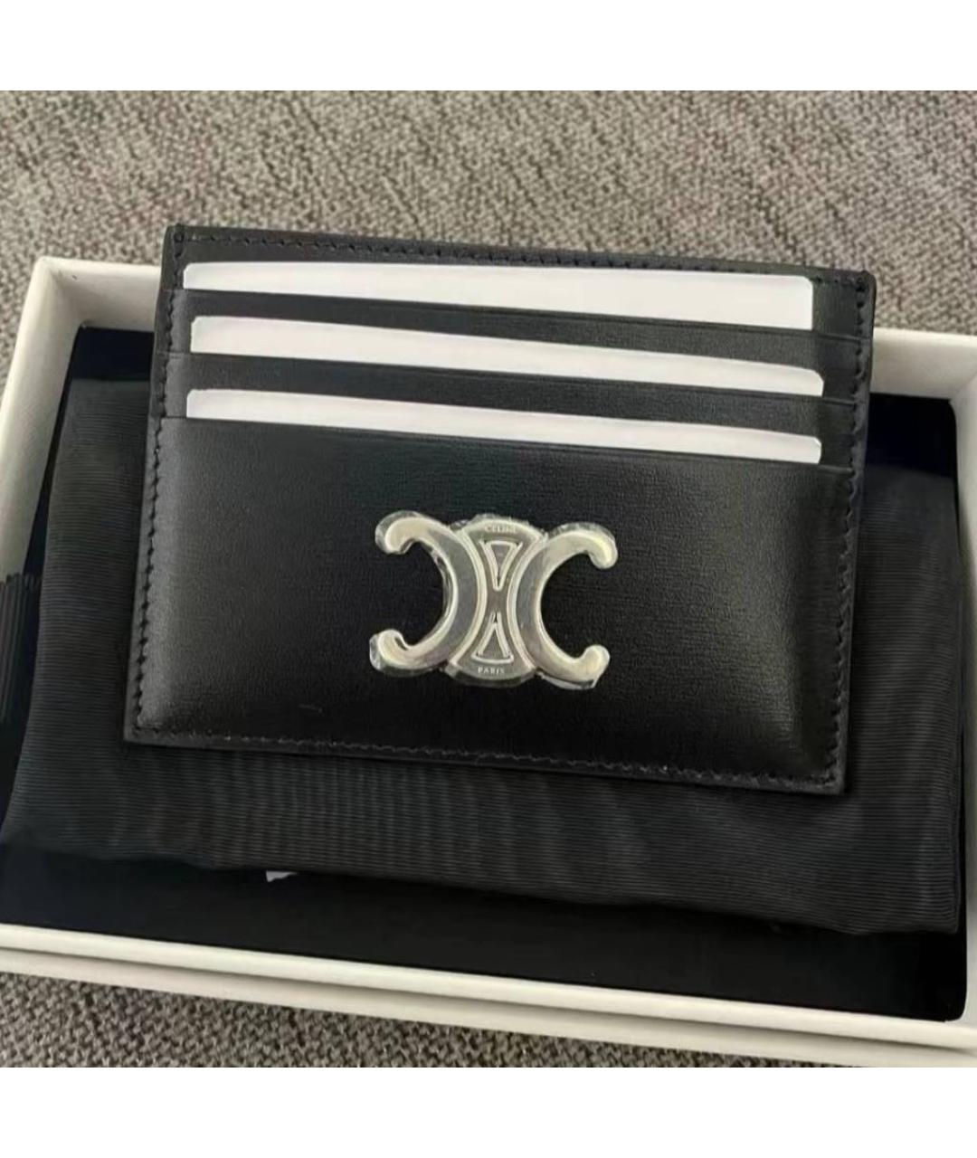 CELINE Черный кожаный кардхолдер, фото 4