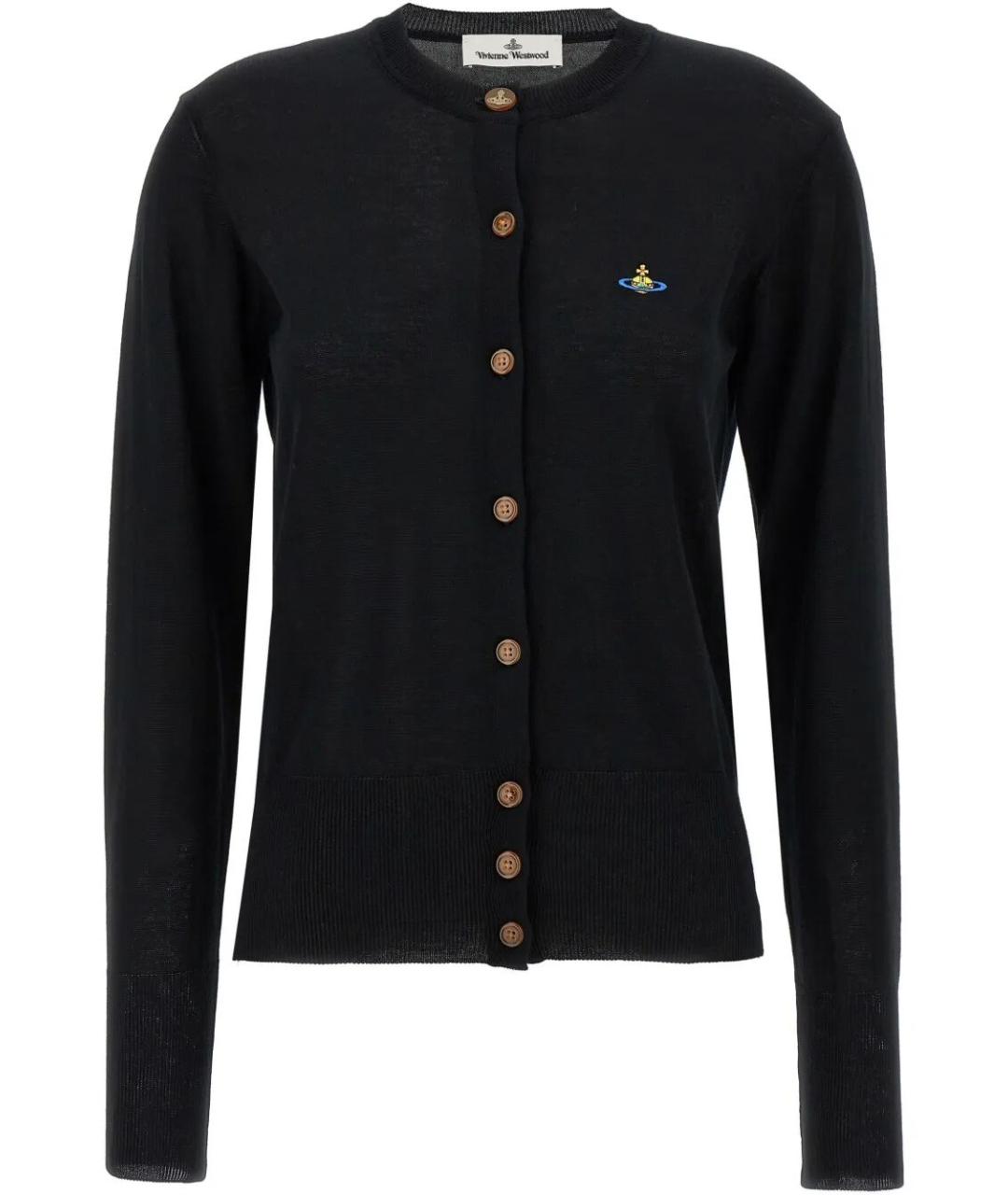 VIVIENNE WESTWOOD Черный хлопковый кардиган, фото 1