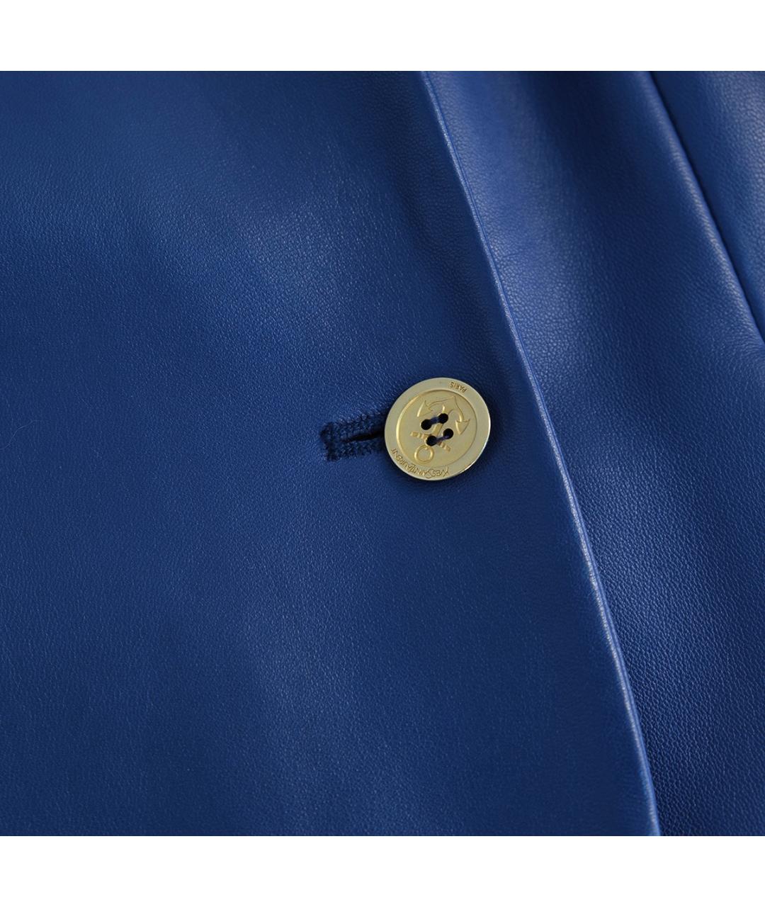 SAINT LAURENT Синяя кожаная куртка, фото 4