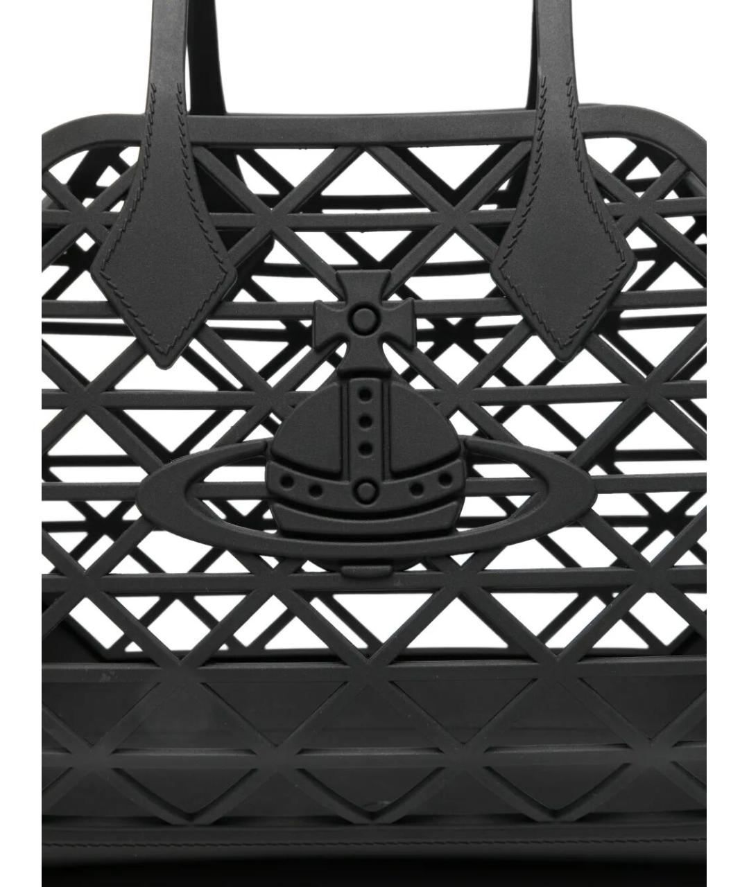 VIVIENNE WESTWOOD Черная сумка тоут из искусственной кожи, фото 4