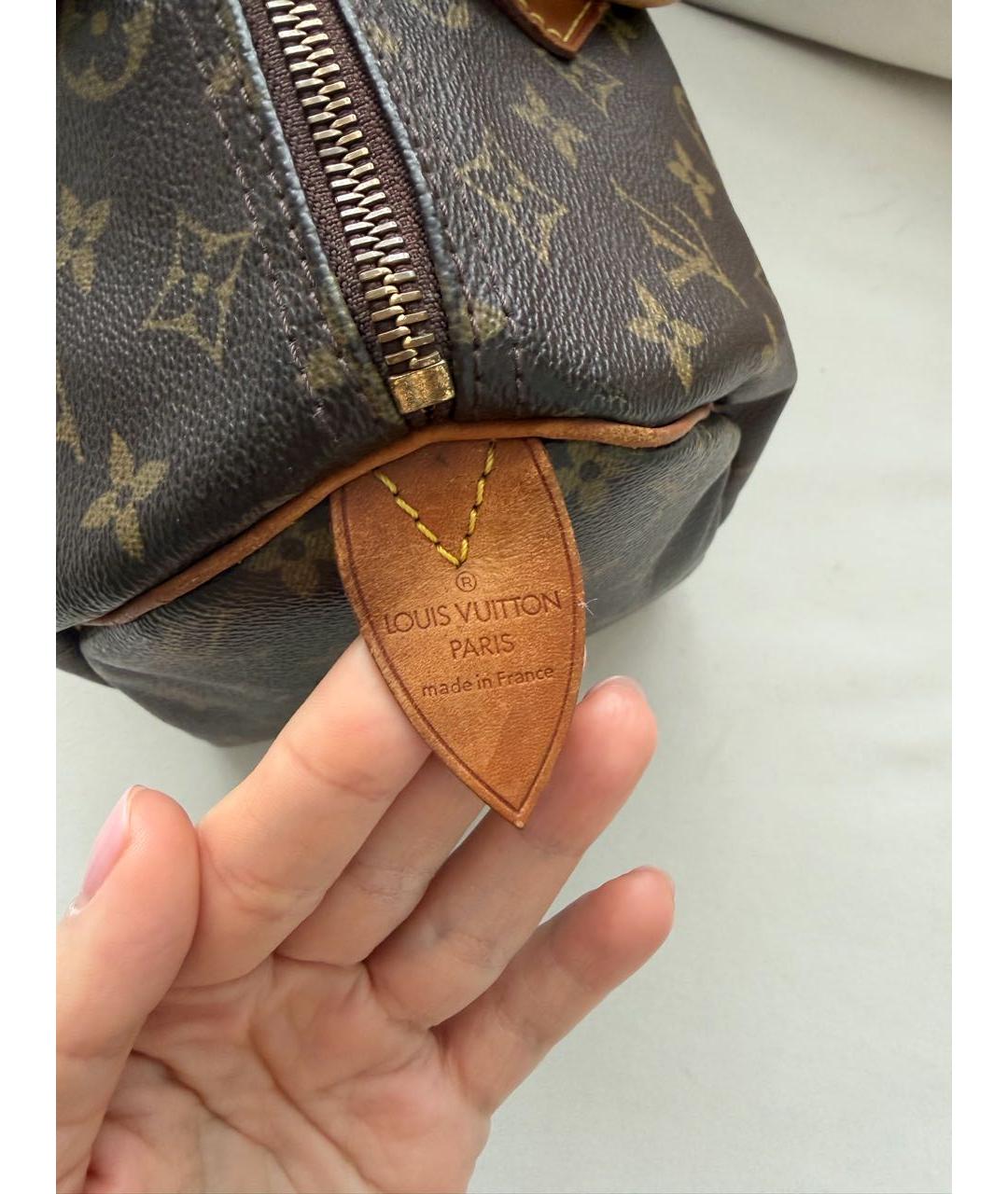 LOUIS VUITTON Коричневая сумка с короткими ручками, фото 5