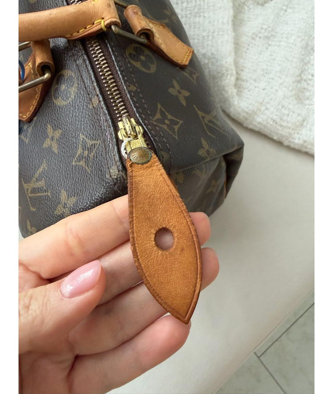 LOUIS VUITTON Коричневая сумка с короткими ручками, фото 6