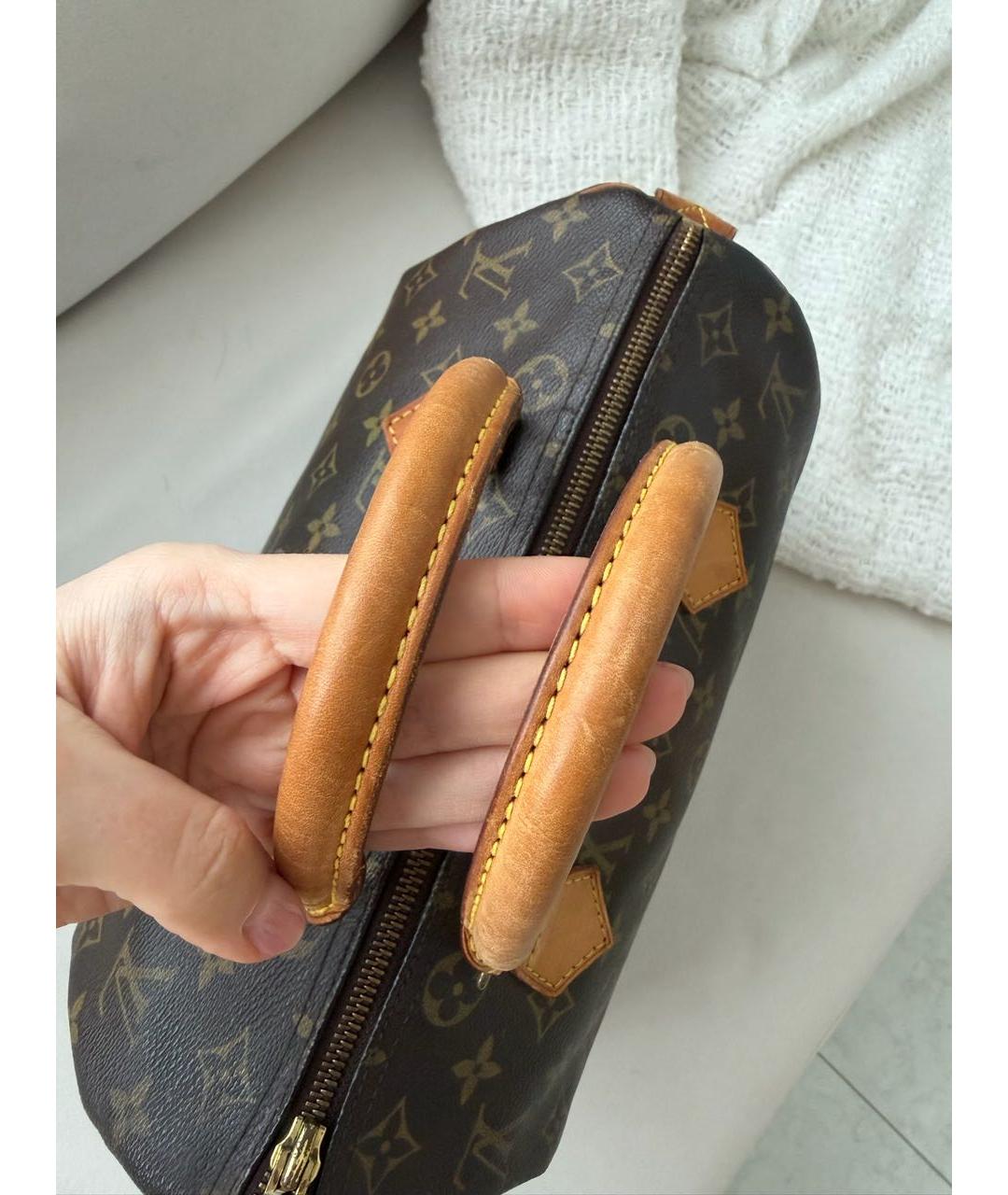 LOUIS VUITTON Коричневая сумка с короткими ручками, фото 3