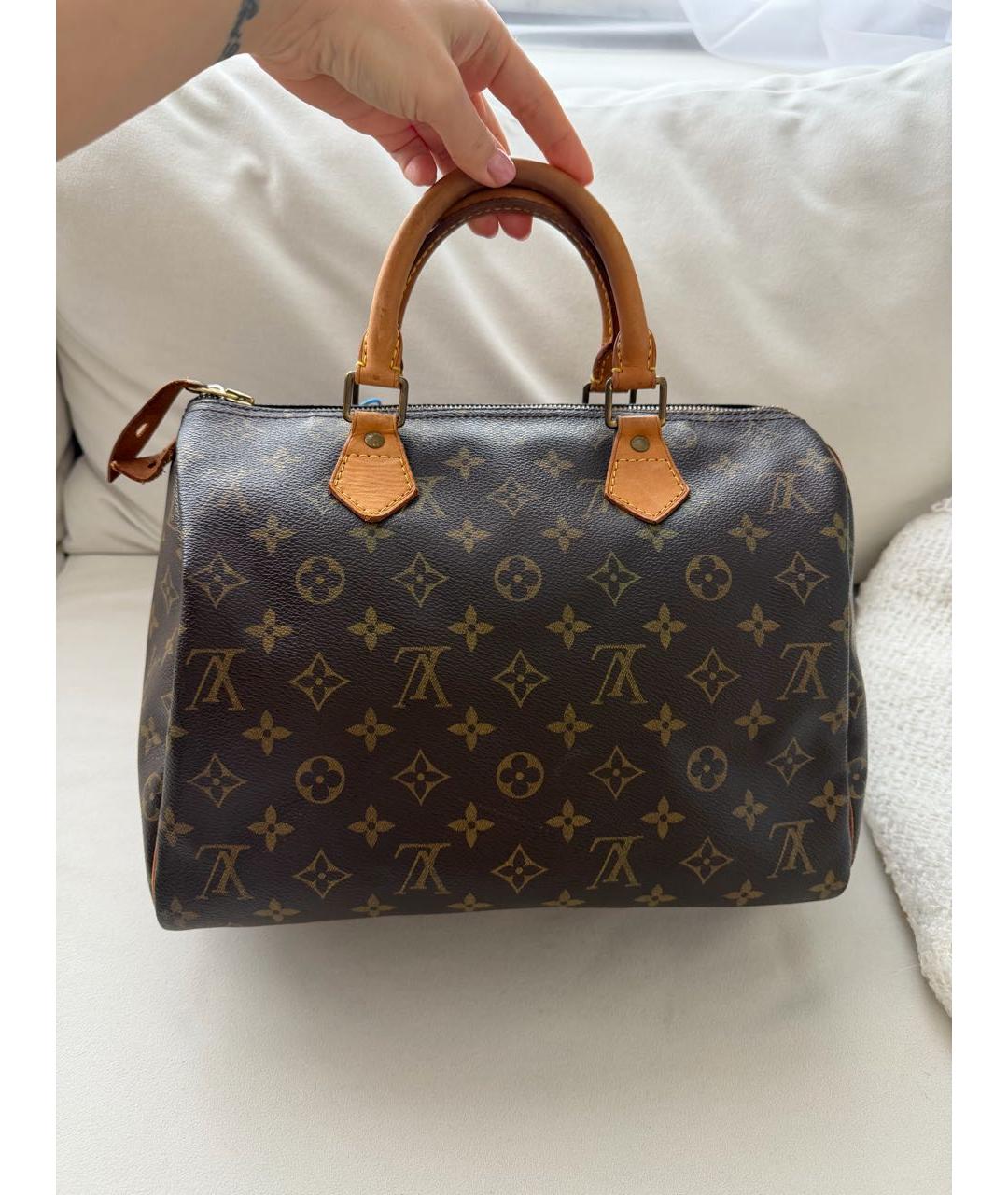 LOUIS VUITTON Коричневая сумка с короткими ручками, фото 9