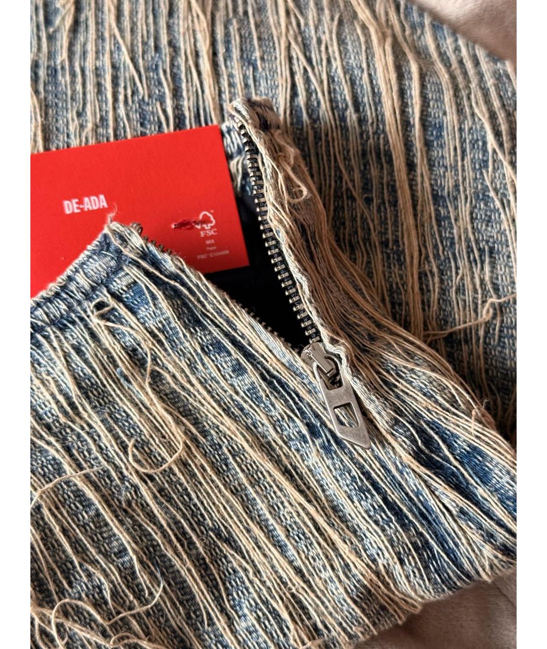 DIESEL Голубая деним юбка мини, фото 4