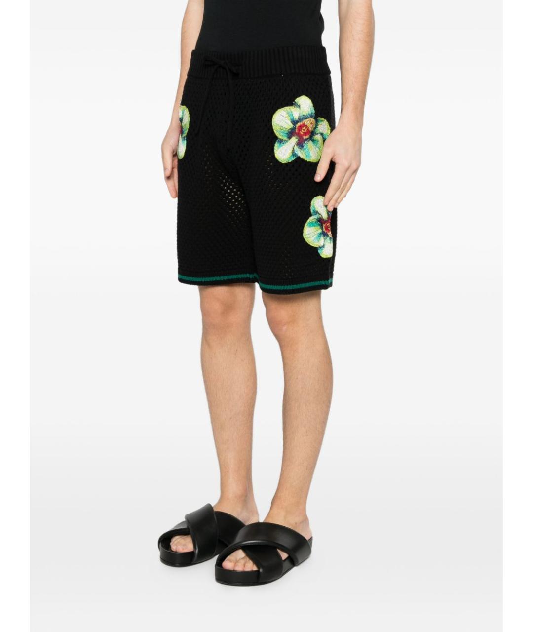 CASABLANCA Черные хлопковые шорты, фото 3