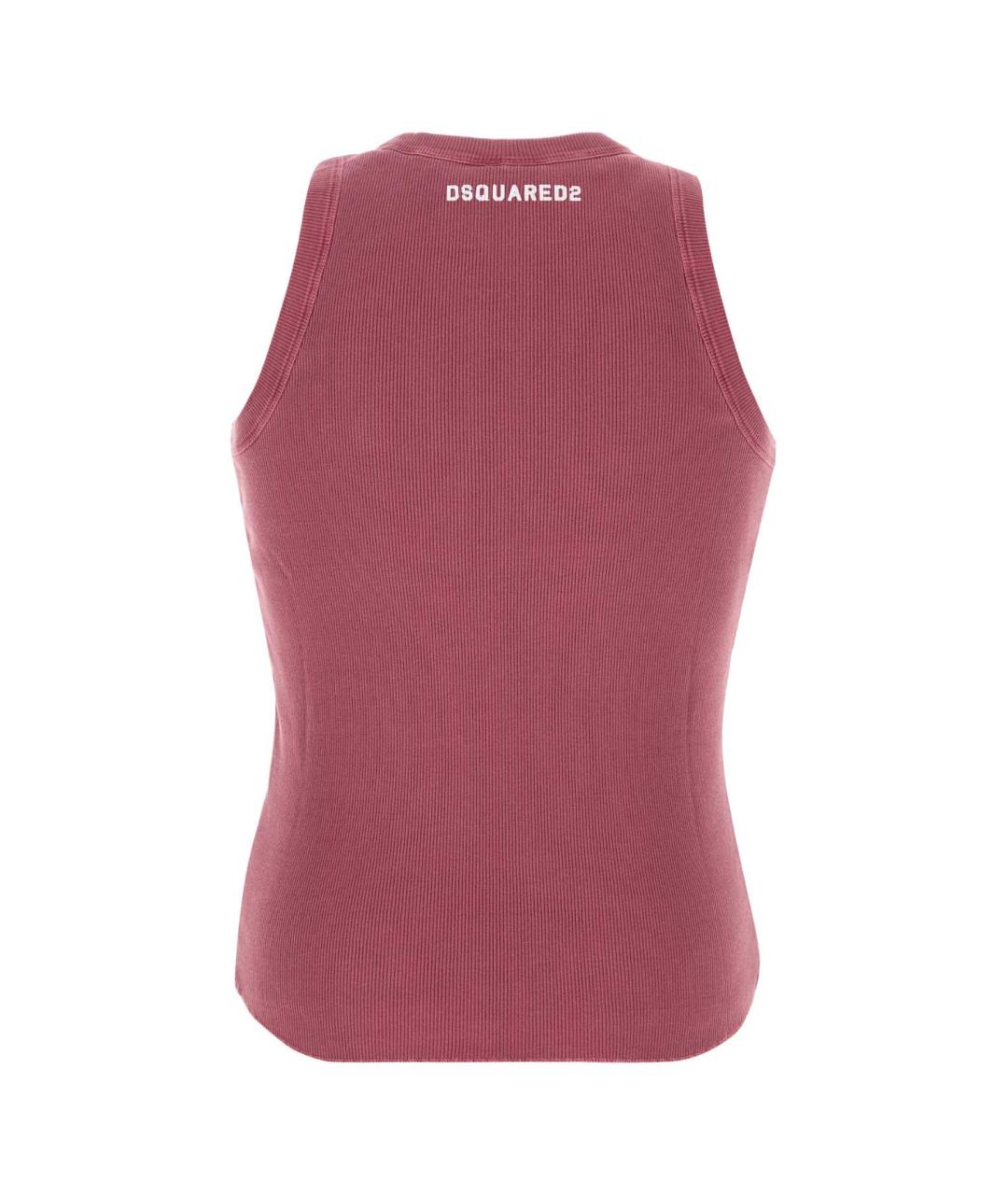 DSQUARED2 Розовая хлопковая майка, фото 2