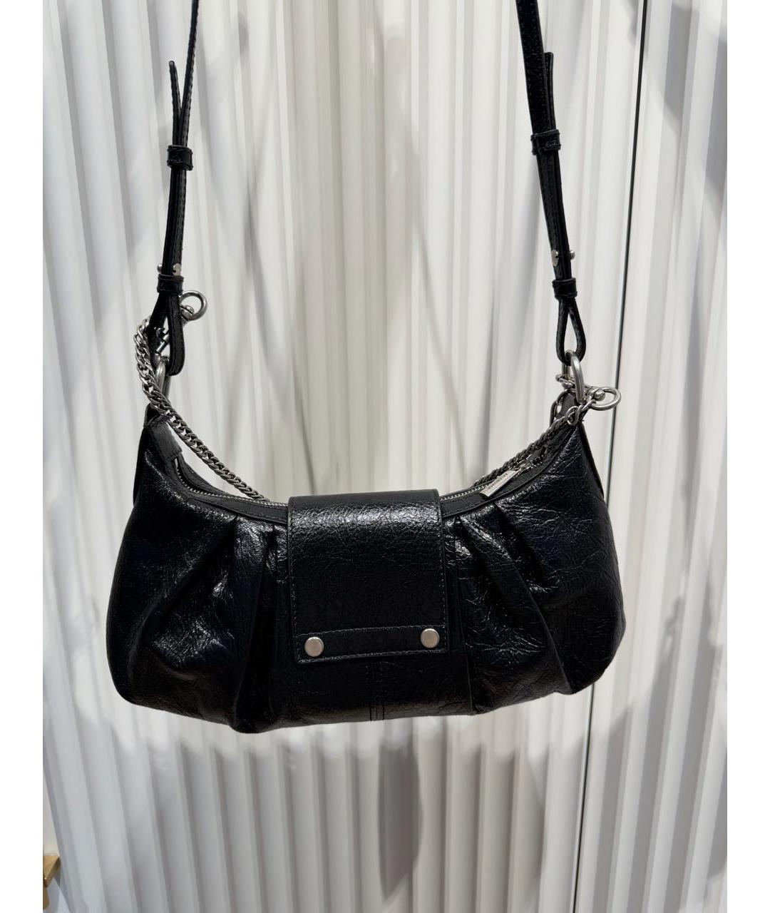BALENCIAGA Черная кожаная сумка через плечо, фото 3