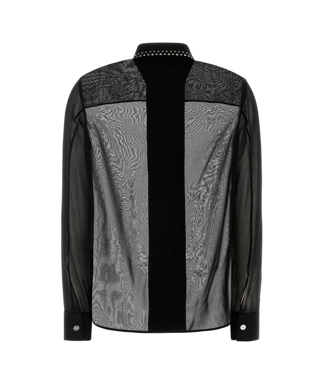 VERSACE Черная шелковая блузы, фото 2