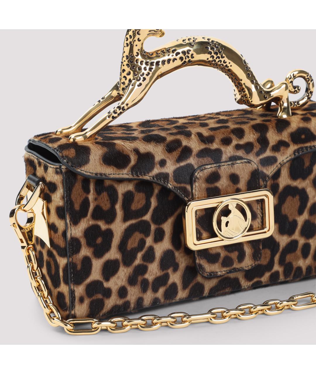 LANVIN Коричневая кожаная сумка через плечо, фото 4