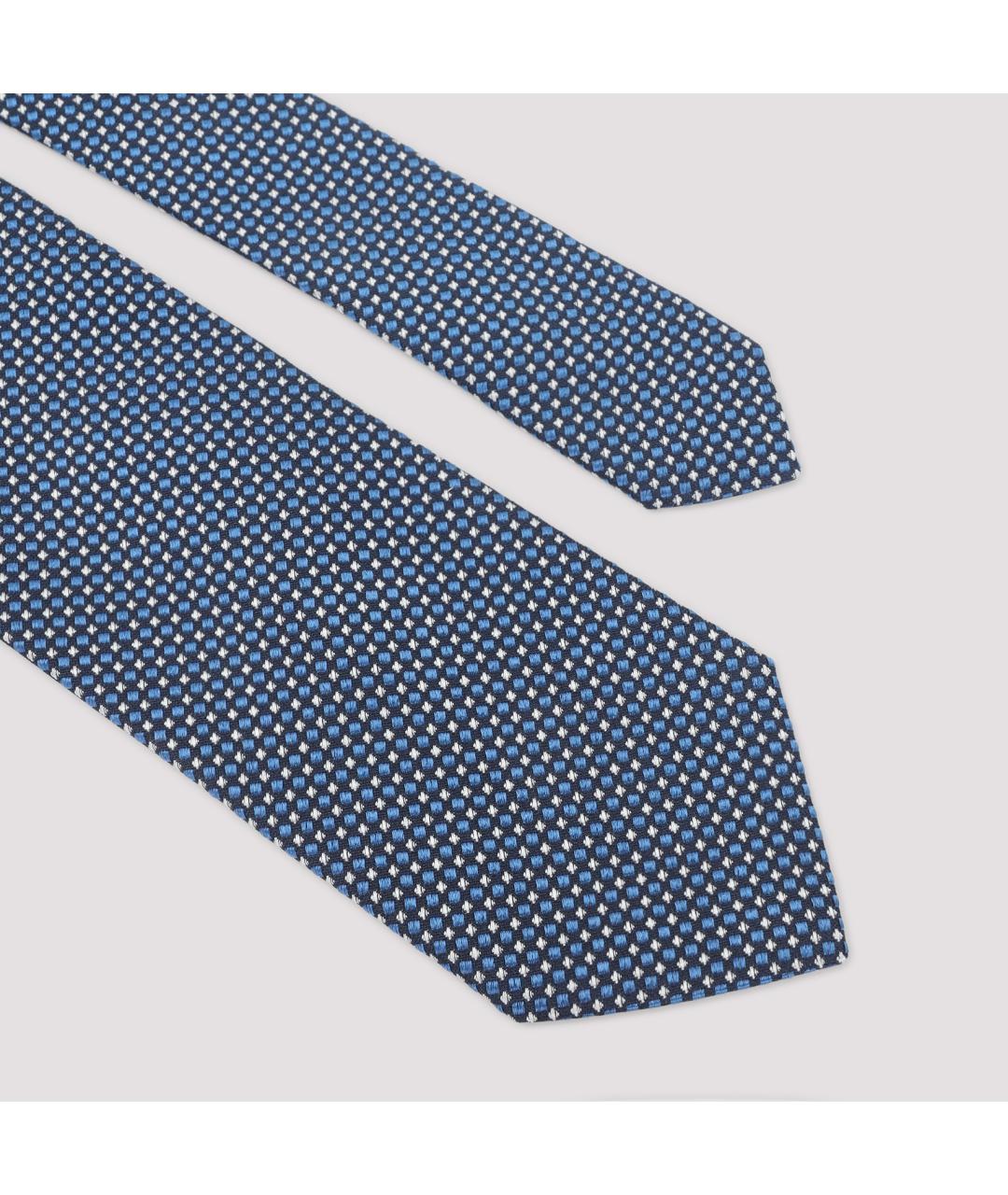 LANVIN Синий шелковый галстук, фото 3