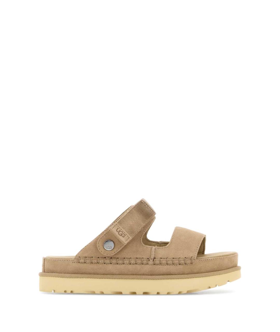 UGG AUSTRALIA Бежевые замшевые босоножки, фото 1