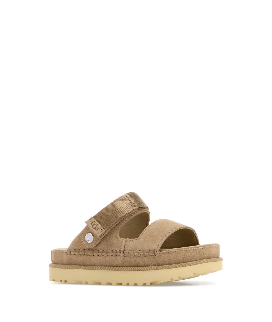 UGG AUSTRALIA Бежевые замшевые босоножки, фото 2