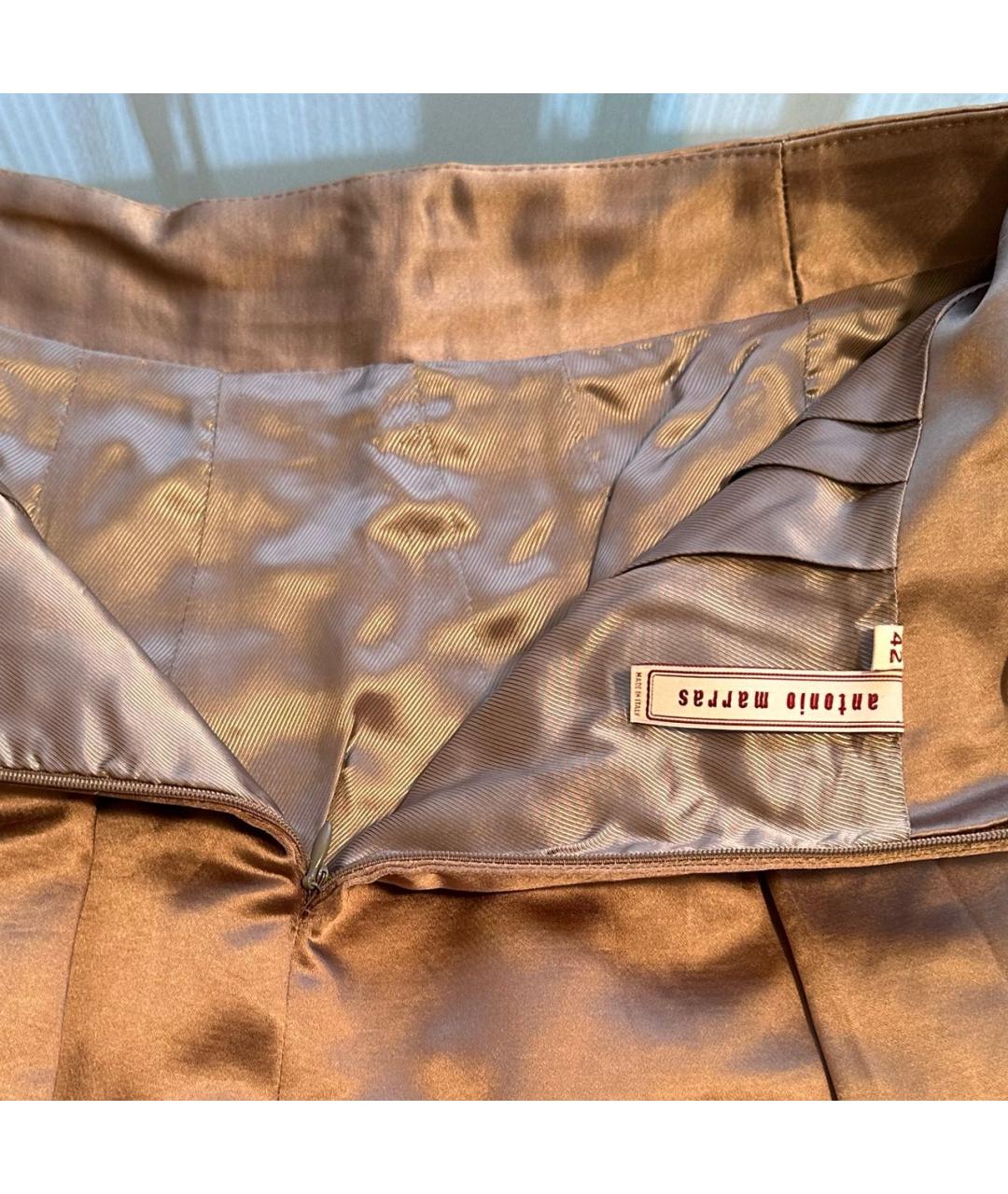 ANTONIO MARRAS Бежевая полиэстеровая юбка миди, фото 2