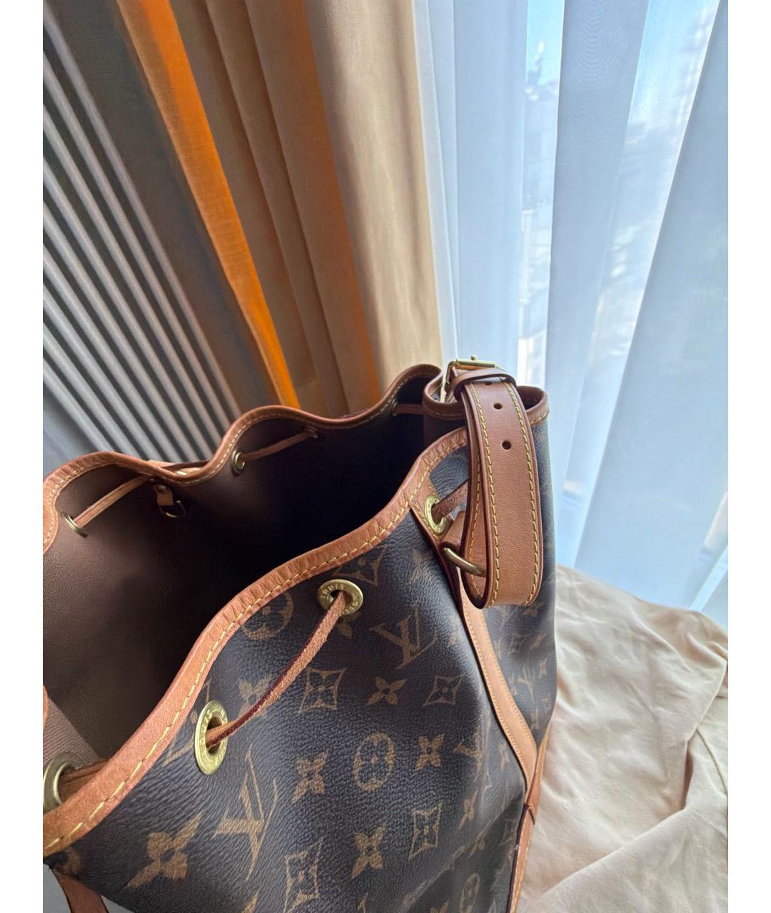 LOUIS VUITTON Коричневая кожаная сумка через плечо, фото 7