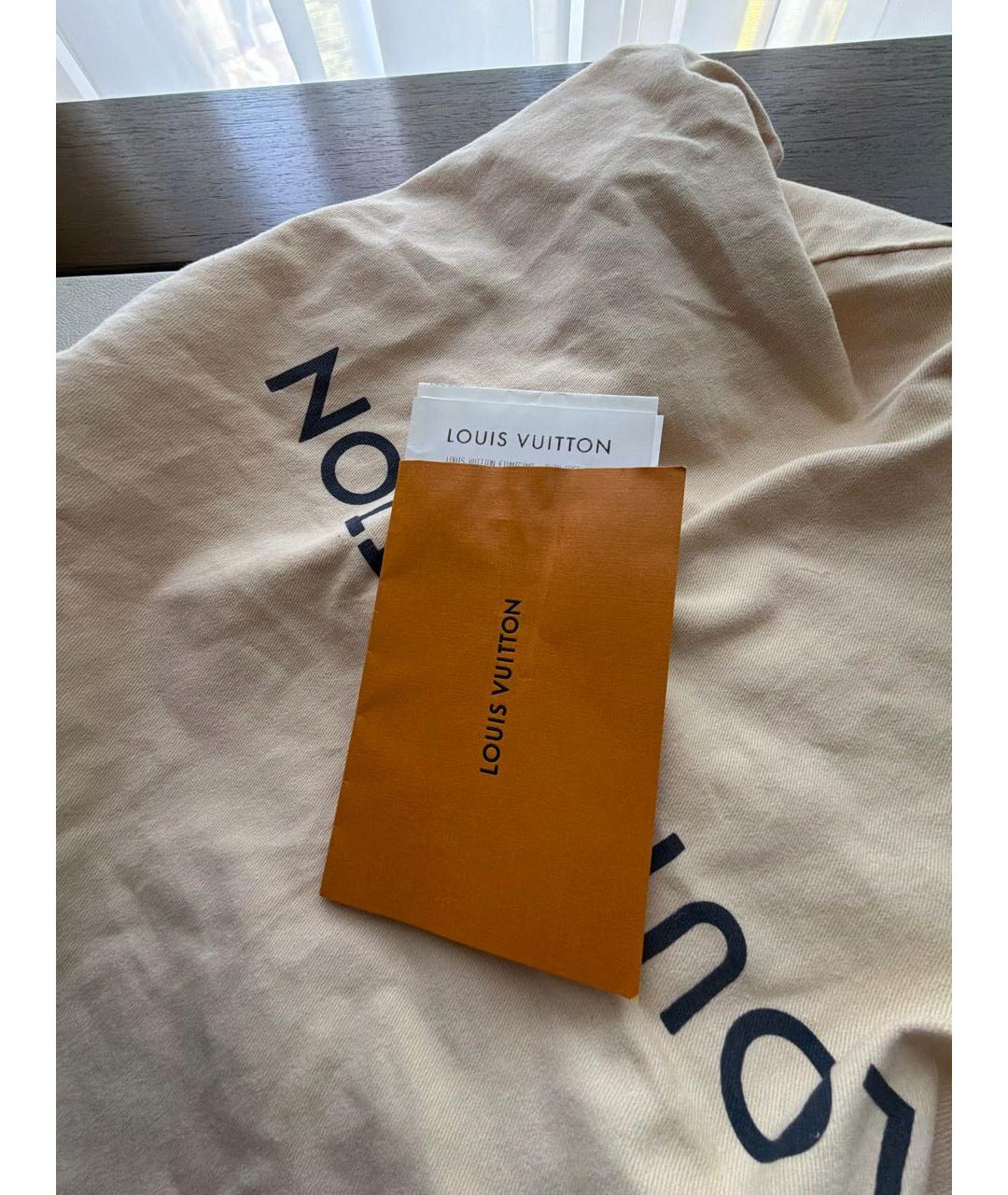 LOUIS VUITTON Коричневая кожаная сумка через плечо, фото 8