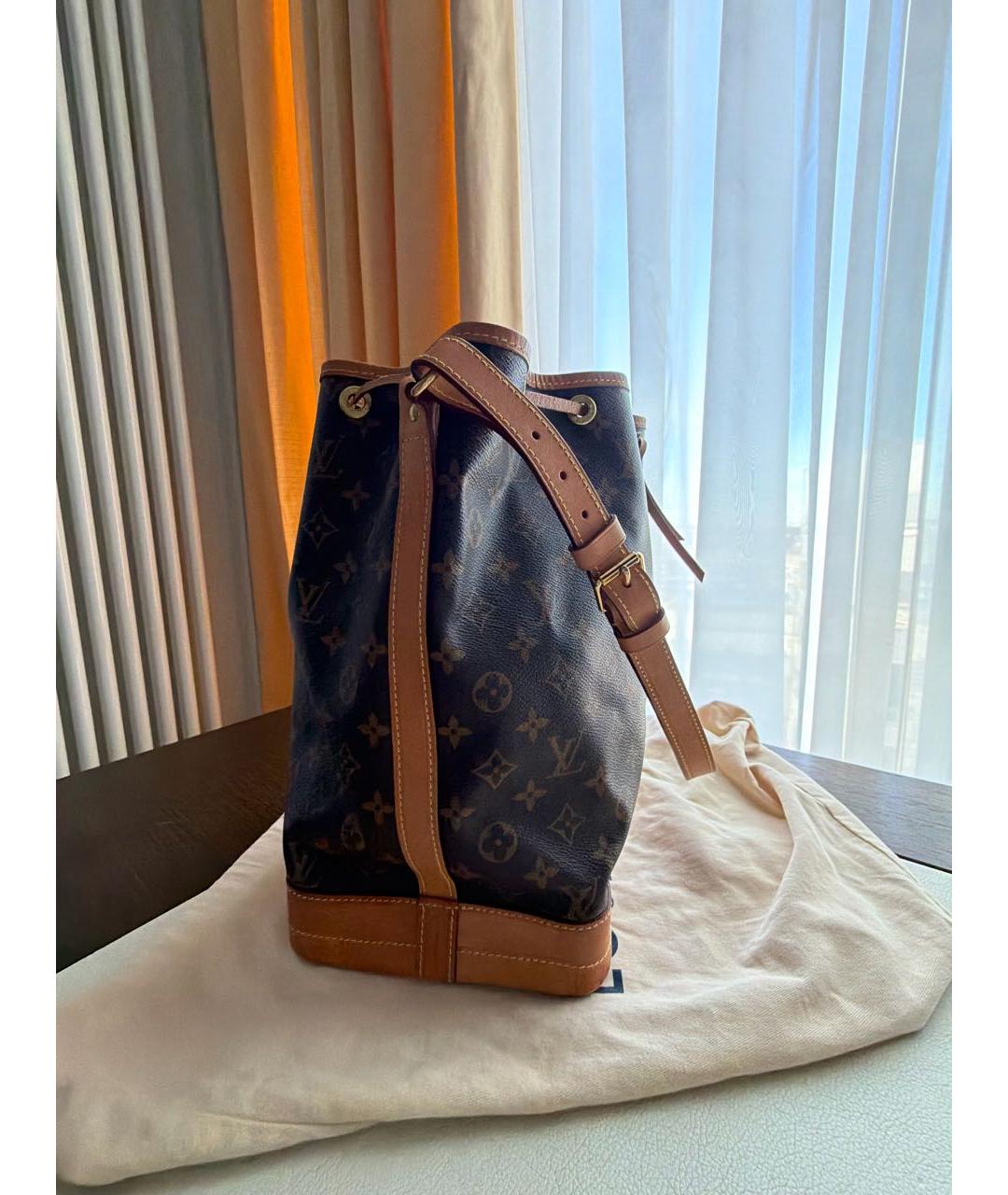 LOUIS VUITTON Коричневая кожаная сумка через плечо, фото 2