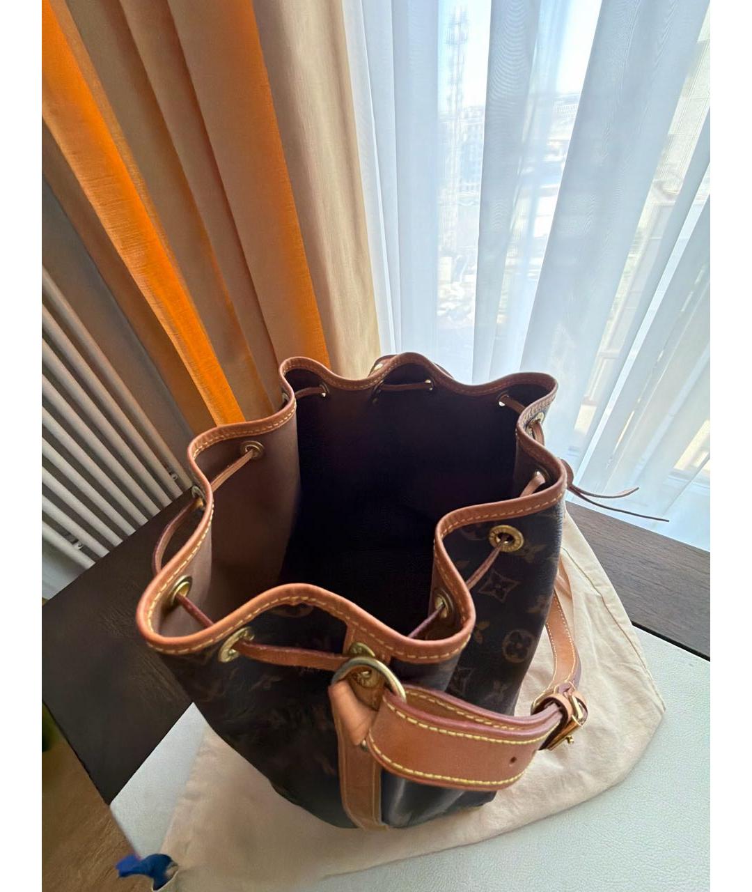 LOUIS VUITTON Коричневая кожаная сумка через плечо, фото 4