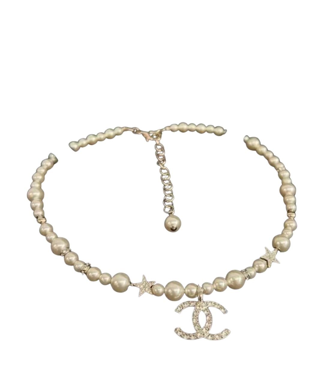 CHANEL Белое жемчужное колье, фото 1