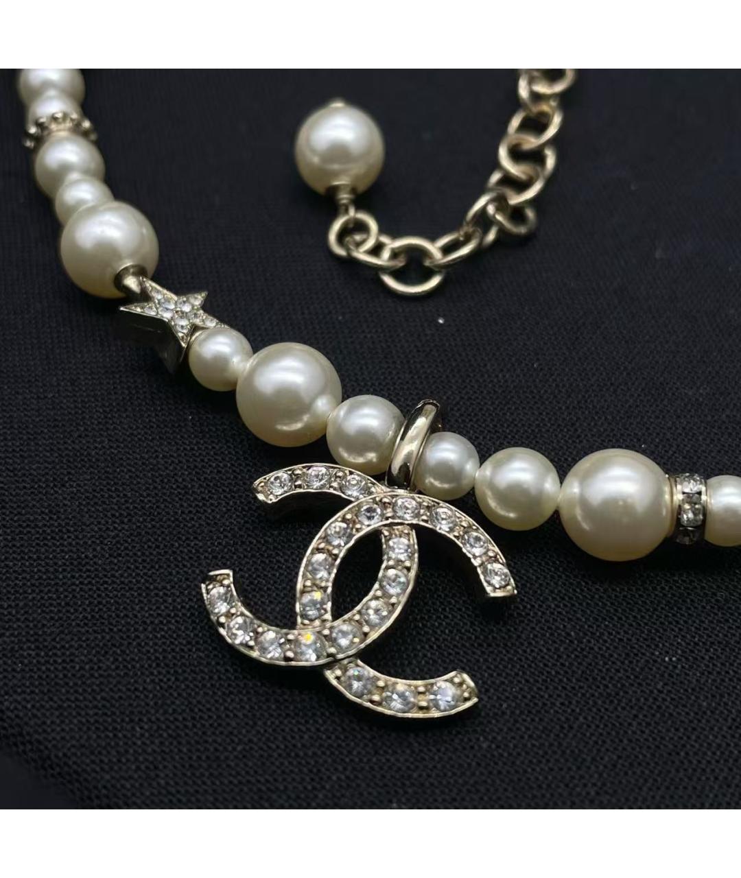 CHANEL Белое жемчужное колье, фото 4