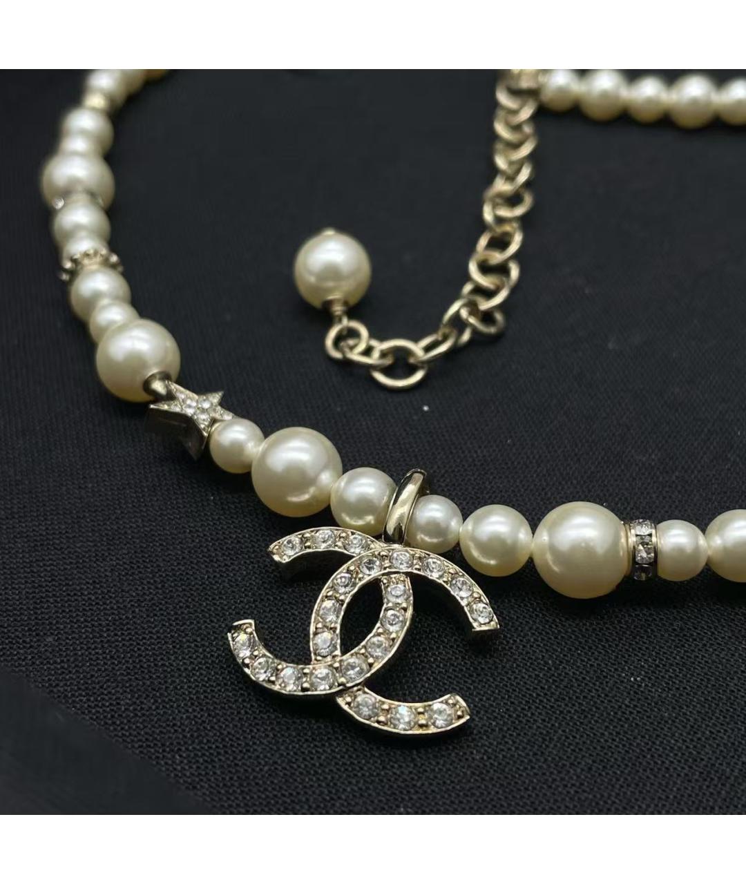 CHANEL Белое жемчужное колье, фото 2