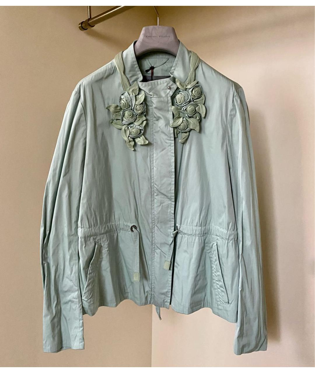 ERMANNO SCERVINO Зеленая полиэстеровая куртка, фото 6